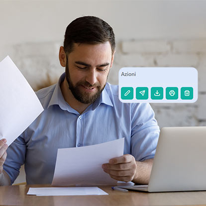 carestudio 2.0 ha una sezione dedicata alle fatture e dichiarazioni con invio automatico